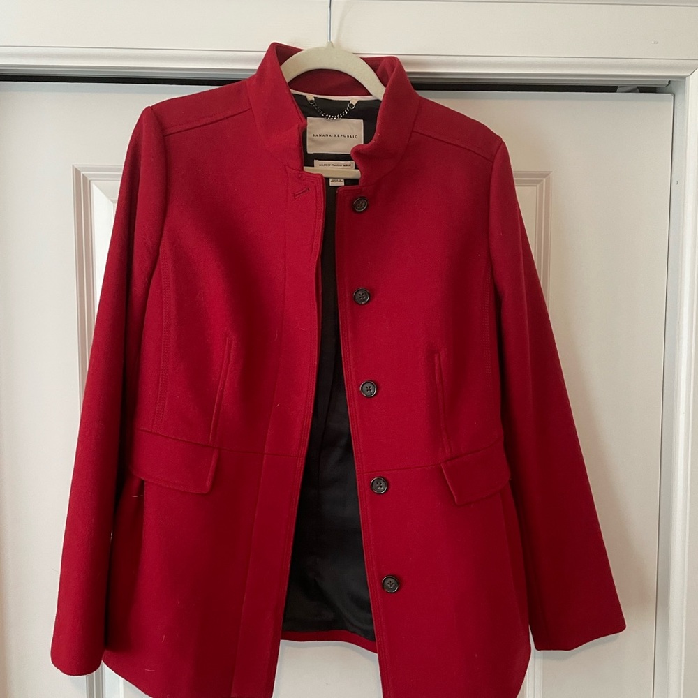 Perfect red winter coat.